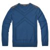 斯帕乐 时尚休闲 男士 韩版修身 V领针织衫 毛衣 3318E1007  蓝绿色 M