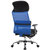 野火电脑椅 可躺休闲椅 家用办公椅 人体工学网布职员椅 老板椅 X1(天蓝色)第5张高清大图