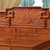全实木床双人床新中式卧室家具简约古典仿古主卧1.8米大床  1800mm*2000mm 框架结构(步步高大床+椰棕床垫)第3张高清大图