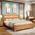 皮耐迪 卧室家具 新中式床 1.8米实木床(胡桃色 床+床头柜*2)第3张高清大图