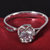 梦克拉MkelaPT950铂金钻石戒指 花吻 结婚戒指女款花型显钻婚戒第2张高清大图