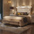 卡富丹 欧式床法式床双人1.8简约现代美式床(1.8米床+2个床头柜+床垫（框架款）)第2张高清大图