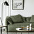 MOANRO北欧科技布沙发小户型客厅三人位直排沙发现代简约免洗布艺(军绿色)第3张高清大图