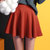 七格格 2016冬装新款 砖红色甜美气质大摆百褶伞裙高腰半身裙N321(姜黄 XL)第2张高清大图