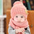 秋冬婴儿帽子围脖围巾套装1-2岁毛线帽男女宝宝帽子0-3-6-12个月(红色)第5张高清大图