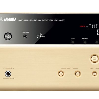 雅马哈（Yamaha） RX-V477 高清3D音视频5.1声道网络家庭影院AV功放机（金色） 