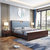 吉木多 新中式红橡木轻奢实木床1.8米双人床主卧婚床现代简约卧室家具(1.8*2米 床+床垫)第2张高清大图