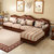 亚格林 美式 沙发 客厅皮质沙发美式实木大小户型沙发组合(皮布两用款 双扶手单人位)第2张高清大图