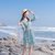 2018秋装新款韩版女装长袖气质镂空水溶蕾丝连衣裙中长款裙子(浅蓝色)(L)第3张高清大图