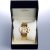 TIME100时光一百 商务休闲钢带罗马刻度三眼复古男表时装石英手表W80009(金色)第5张高清大图
