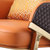 新飓意式轻奢小户型客厅沙发橙色沙发单人椅后现代美式公寓家用老虎椅休闲椅卧室阳台单人沙发椅(3+左贵妃 默认)第4张高清大图