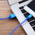 雨花泽 Micro USB金属头渔网数据线 安卓充电线 适于三星/小米/魅族/索尼/HTC/华为 蓝色 MLJ-6993第2张高清大图
