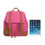 TWINSET女士粉色拼棕色人造革双肩包 OS8TAD-02489粉色 时尚百搭第3张高清大图