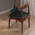 撼林 实木餐椅现代简约北欧书桌椅单人靠背坐垫可拆洗家用电脑椅(原木色皮坐垫)第3张高清大图