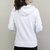 女装新款运动连帽卫衣针织休闲舒适套头衫（/DU2371白色）(白色 S)第5张高清大图