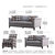 爱依瑞斯（ARIS）美式沙发双人位小户型布艺沙发1+2+3三人组合沙发 WFS-62(灰色 组合)第5张高清大图