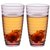 克芮思托 彩色家用玻璃杯 暖手杯 螺纹杯 透明水杯创意酒杯果汁杯450ml(六只装)第5张高清大图