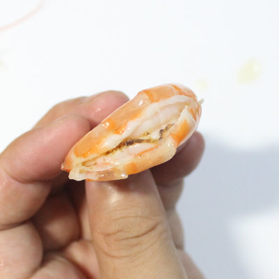 厨房用去虾线工具剥虾皮剪刀清理虾肠剖鱼肚剥虾器小工具F(红色)