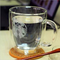 广告礼品_玻璃杯创意水杯咖啡杯子星巴克(其他 350ml字母单杯)