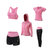 春夏季瑜伽服套装跑步速干衣长袖专业运动健身服套装瑜伽服5件套TP1275(紫红色3件套 M)第5张高清大图