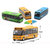 鸭小贱1：46校车巴士旅游客车双层公交车儿童玩具合金汽车模型声光回力小汽车160005(蓝色)第2张高清大图