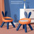 ALCOCO萌兔儿童座椅叫叫椅橙色发声软垫QY-318 萌趣造型亦座亦享趣味发声第5张高清大图