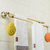 皇姿 卫生间毛巾杆浴室挂件置物架 金色铜毛巾架双杆(欧式金色)第3张高清大图