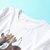 JLS新疆棉21年夏季新品女士上衣时尚印花可爱百搭短袖女式T恤RY102622L码白 全棉简约百搭第4张高清大图