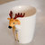 豪峰 创意陶瓷杯马克杯咖啡杯牛奶杯早餐杯卡通可爱水杯带勺(梅花鹿3D杯带勺)第2张高清大图