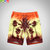 卡帝乐鳄鱼（CARTELO）夏季男士休闲裤1KFZ2090(碎花橘红 XXL)第5张高清大图