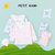 Petitkami2021秋冬婴童花卉印花彼得潘领长袖长裤分体套装(100 粉色)第2张高清大图