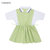 CaldiceKris（中国CK）学院风绿POLO衫收腰连衣裙CK-FS3607(绿色 110)第8张高清大图