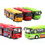 鸭小贱1：32中号旅游巴士车模型合金公共汽车儿童玩具声光回力旅游小汽车677-2(绿色)第5张高清大图