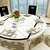 古宜（Guyi） 古宜 圆餐桌椅组合可伸缩折叠桌实木钢化玻璃圆形餐台电磁炉现代(白色餐桌+4椅)第5张高清大图