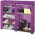 超大组合鞋柜五层7格二合一防尘鞋柜HBY0502T(紫色)第2张高清大图