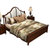 进畅家具 床 美式床轻奢实木床1.8米1.5米简美乡村公主双人床简约欧式软靠婚床(1.5*2米 床)第5张高清大图