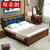 斯蒂朗 B29 实木床 床身全金丝胡桃木 头层牛皮皮软靠 现代中式1.8米双人大床 婚床 配送安装(天蓝 1.8米全实木床)第3张高清大图