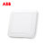 ABB开关插座面板德静系列白色86型空白面板AJ504第2张高清大图
