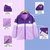 龙之涵儿童撞色拼接摇粒绒上衣雅静双紫130cm其他 轻便舒适便于运动第6张高清大图