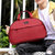 吉山月大容量单肩手提旅行包酒红色 简约大容量 旅行包袋第4张高清大图