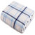 三利 纯棉纱布格纹系列枕巾一对 AB版正反两用 柔软舒适透气(青蓝)第2张高清大图