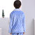 A类冬款加厚法兰绒儿童睡衣家居服男童睡衣中大童保暖套装(155/建议身高150-155 蓝色)第2张高清大图