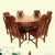 红木家具1.2米红木圆桌实木饭桌一桌六椅非洲酸枝木第2张高清大图