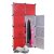 名门新贵DIY组合衣柜 收纳柜 防水环保材质家具 儿童衣柜 8门板多功能储物柜(红白色门板)第2张高清大图