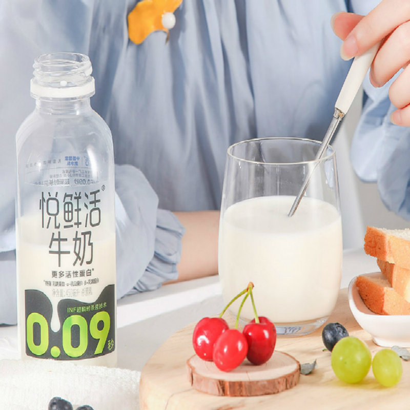 君乐宝悦鲜活鲜牛乳450ml*6瓶 inf0.