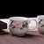 关耳窑  陶瓷功夫茶具盖碗套组(多彩牡丹)第4张高清大图