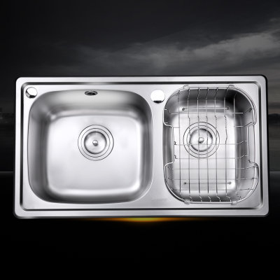 JOMOO九牧 不锈钢水槽双槽套餐 厨房洗菜盆洗碗池水斗02081 双槽套餐