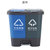 俊采云JCY-E015垃圾桶分类垃圾桶40L（单位：个）(蓝灰色 JCY-E015)第5张高清大图