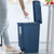 茶花垃圾桶带盖家用厨房客厅脚踏式商用大号脚踩办公室创意分类大(【45L】蓝灰色（适合办公户外商用）)第7张高清大图