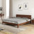 佐菲亚 北欧实木床1.5米1.8米主卧双人床小户型橡胶木经济单人婚床(单床+2柜+椰棕床垫 1.8米)第2张高清大图